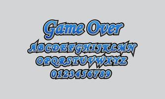 spel over lettertype alfabet vector