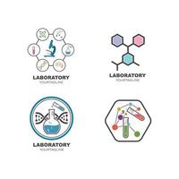 laboratorium pictogram logo vector illustratie ontwerp