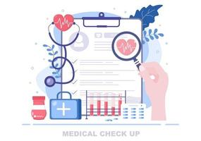 medische gezondheid check-up achtergrond vector