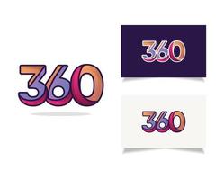 360 modern logo ontwerpconcept. vector