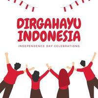 indonesië onafhankelijkheidsdag banners sjabloon. vector