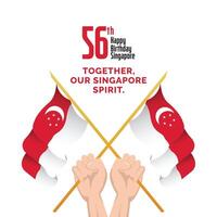 singapore onafhankelijkheidsdag banners sjabloon. vector