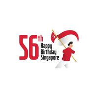 singapore onafhankelijkheidsdag banners sjabloon. vector