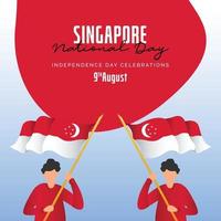 singapore onafhankelijkheidsdag banners sjabloon. vector
