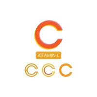 c-logo voor vitamine- en lettertype-c-briefidentiteit en ontwerpbedrijf vector