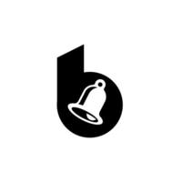 bel met eerste letter b vector zwart logo pictogram illu