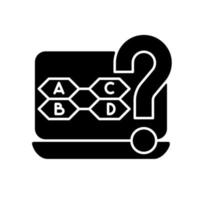 trivia games zwarte glyph-pictogram vector