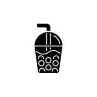 bubble thee zwarte glyph pictogram. vector