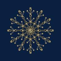 luxe sneeuwvlok gemaakt van sieraden goud kettingen vector