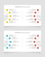 dos en niet vergelijking infographic ontwerp sjabloon vector