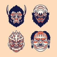 Japans masker demon vector