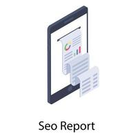 concepten voor seo-rapporten vector