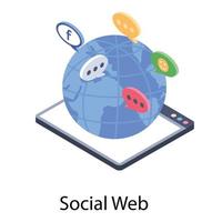 sociale webconcepten vector