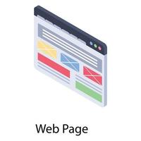 webpagina concepten vector