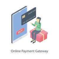 online betalingsgateway vector