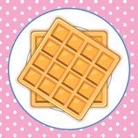 Een Wafelschotel Leuke Achtergrond vector