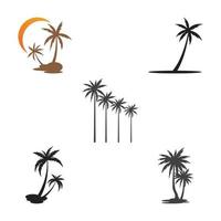 palmboom zomer logo sjabloon vectorillustratie vector