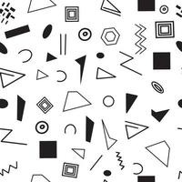 naadloos patroon, verschillende geometrische vormen op een witte achtergrond vector