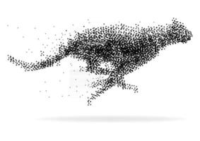 een cheetah-illustratie gemaakt van stippen vector