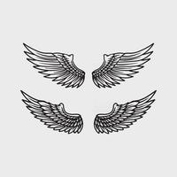 vleugels tekening ontwerp vector
