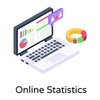 online statistieken en gegevens vector