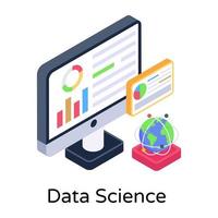 datawetenschap en analyse vector