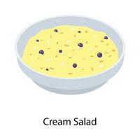 crème salade concepten vector