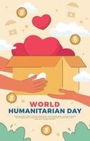 wereld humanitaire dag poster vector