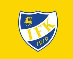 ifk mariehamn club logo symbool Finland liga Amerikaans voetbal abstract ontwerp vector illustratie met geel achtergrond
