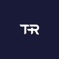 tr-letterlogo, monogramontwerp vector