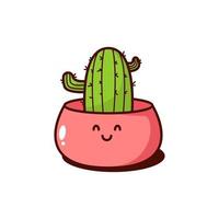 kawaii cactus vetplant illustratie vector