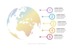 zakelijke tijdlijn met globe infographic sjabloon. vector