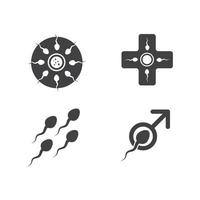 sperma pictogram logo vector illustratie ontwerp