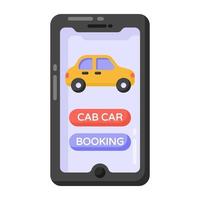 taxi app boeking vector