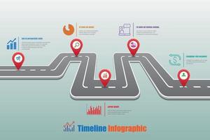 zakelijke routekaart tijdlijn infographic sjabloon, vectorillustratie vector