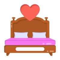 huwelijksreis en slaapkamer vector