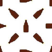 illustratie op thema naadloze bierglazen flessen met deksel voor brouwerij vector