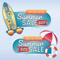 zomer strand verkoop aanbieding promotie vector