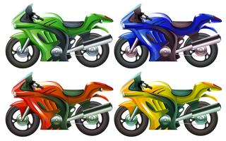 Vier superbikes vector