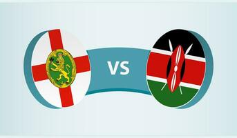 alderney versus Kenia, team sport- wedstrijd concept. vector