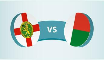alderney versus Madagascar, team sport- wedstrijd concept. vector