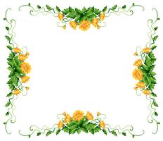 Frame ontwerp met gele bloemen vector