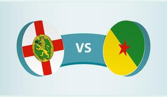 alderney versus Frans Guyana, team sport- wedstrijd concept. vector