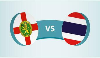 alderney versus Thailand, team sport- wedstrijd concept. vector