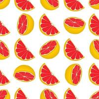 illustratie op thema grote gekleurde naadloze grapefruit vector