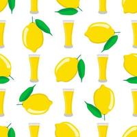 illustratie op thema grote gekleurde limonade in citroenbeker vector