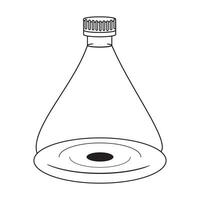 chemie fles icoon. wetenschap technologie. vlak ontwerp voor chemie, laboratorium, wetenschap, biotechnologie concepten. vector