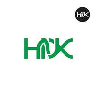brief hnx monogram logo ontwerp vector