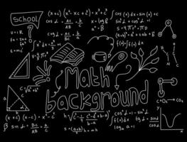 realistische wiskunde schoolbord achtergrond afbeelding vector