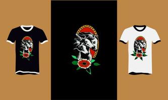 hoofd paard en bloemen vector t-shirt artwork ontwerp